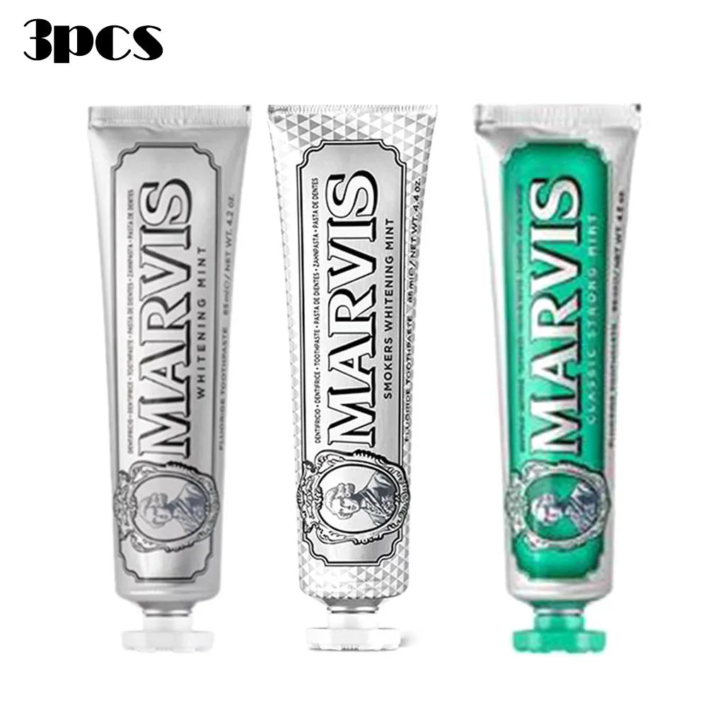 Marvis Whitening Toothpaste 85ml - Italian Refreshing Mint Toothpaste Whitens, Reduces Plaque, Protects Teeth