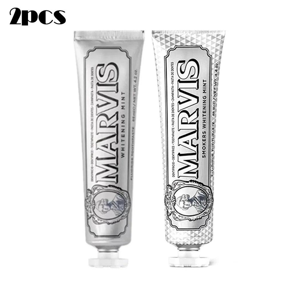 Marvis Whitening Toothpaste 85ml - Italian Refreshing Mint Toothpaste Whitens, Reduces Plaque, Protects Teeth